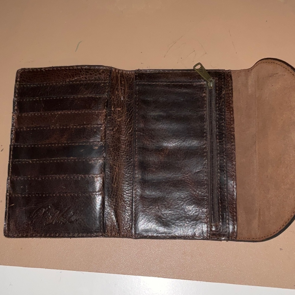 Patricia Nash Brown Leather Clutch with Tassel - Picture 2 of 4
